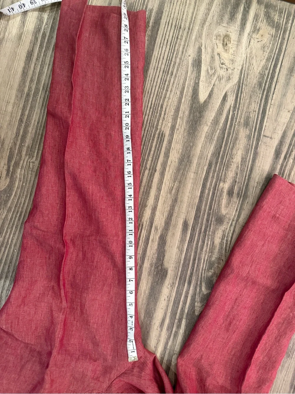 Brooks Brothers Classic Red Linen Flat Front Pants 40x30